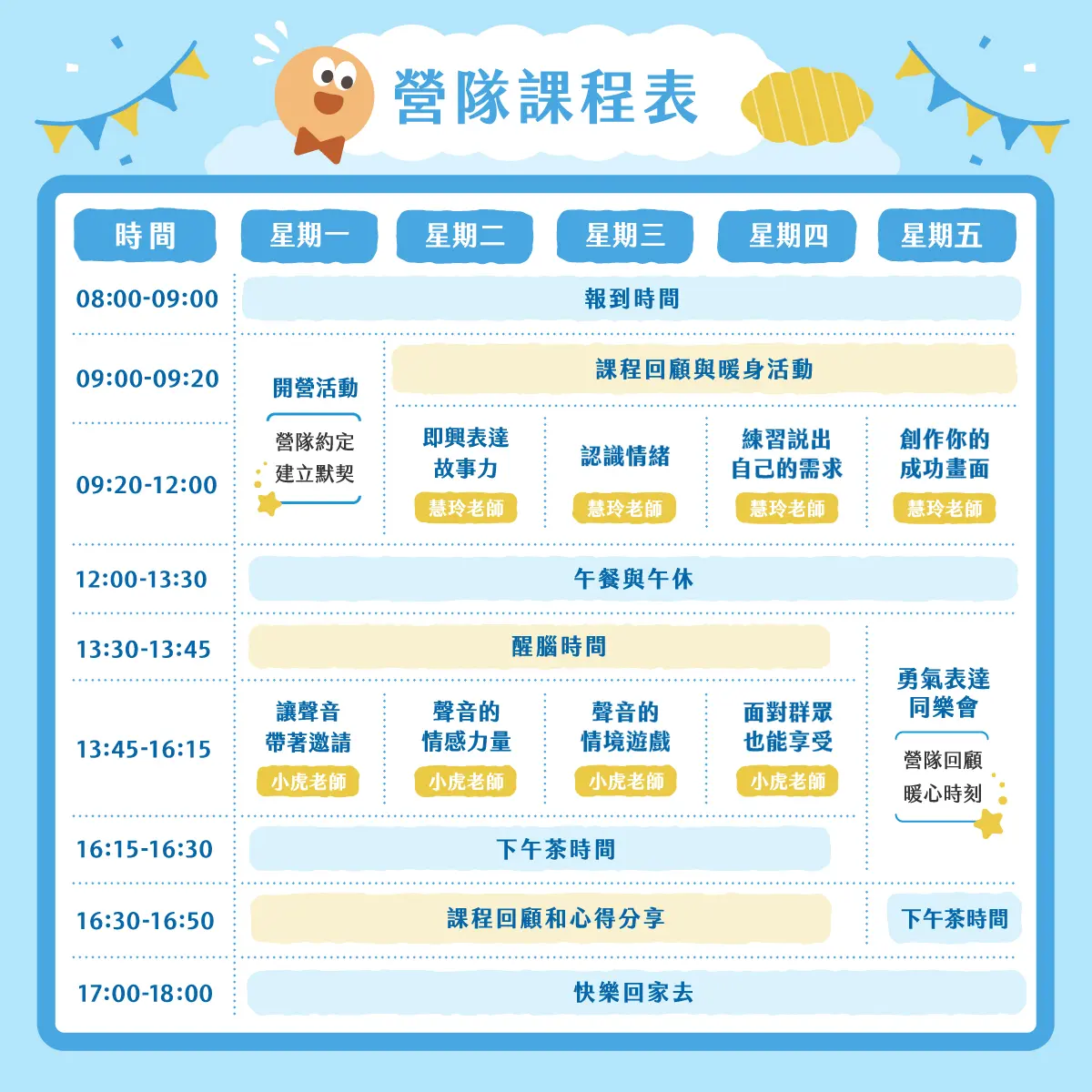 2026夏令營 03營隊課表